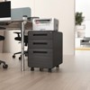 Ridstar 22.83 in. H Black Multifunctional Decorative Storage Cabinet with Three Drawers - 3 of 4