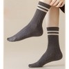 Anna-Kaci 3 Pairs Women's Cable Knit Crew Socks with Ribbed Cuffs and Soft Warm Cotton Blend - 4 of 4