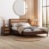 3-Piece Modern Cannage Rattan Bedroom Sets, Queen Size Platform Bed with 2 Nightstands 4A - ModernLuxe - 2 of 4