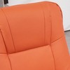 Faux Leather Manual Swivel Recliner Chair with Footrest, 145¡ã Recline and Wrapped Wood Base - 3 of 4