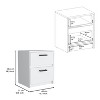 NicBex Nightstand with Drawer,Modern Side Table with Storage Space,Bedside Table for Bedroom,Living Room,Black/White - 3 of 4