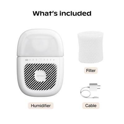 Canopy Mist Free Evaporative 4 in 1 Humidifier with Settings, Optional Night Light, White Noise Machine & Aroma Diffusion, 2.5ltr - White — detail 8