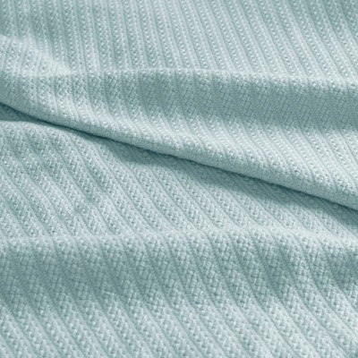 Twin Light Blue Cotton Machine Washable Blanket