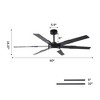 VACZON 60" Black Modern Smart LED Ceiling Fan with Remote and Lights - 4 of 4