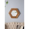 CAVINAS Hexagon Wall Mirrors with Natural Wood Frame,Dressing Wall-Mounted Decor Mirror,Decorative Mirror for Bathroom,Living Room - 4 of 4