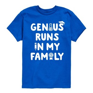 Boys' - Instant Message - Genius Runs In My Family Short Sleeve Graphic T-Shirt - 1 of 4
