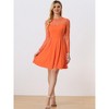 Allegra K Women's Heart Mesh Sheer Long Sleeve Gothic Cocktail Skater Party Dress - 3 of 4