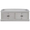 VYNXARIA Storage Bench with 4 Doors and Adjustable Shelves, Shoe Bench with Removable Cushion for Living Room, Entryway - 3 of 4