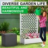 Dolonm 43.4"x18.3"x59.3" Mobile Garden Bed Planter w/Trellis for Grass, Lawn, Yard - 2 of 4