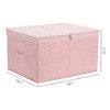 REGALWOVEN Fabric Collapsible Spacious Versatile Storage Bin with Lid and Handle 2 Pcs - 4 of 4