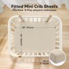 KeaBabies 2pk Soothe Waterproof Fitted Mini Crib Sheets for Girl, Boy, 100% Organic Soft Cotton Pack and Play Sheets - 3 of 4
