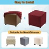 Unique Bargains Elastic Living Room Bedroom Square Foot Stool Cover - 4 of 4