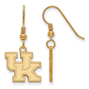 Black Bow Jewelry 14k Yellow Gold Plated Sterling Silver Kentucky Wildcats NCAA Dangle Earrings - 1 of 3