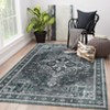 Fulvari Area Rugs for Living Room Machine Washable Non Slip Vintage Retro Rugs Low Pile Lightweight Chenille Print Rug - 3 of 4
