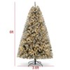 KRISRATE 6FT Pre-Lit Snow Flocked Christmas Tree with 250 LED Lights, 956 Branch Tips, Hinged Artificial Xmas Tree with Metal Stand for Holiday Decor - 2 of 4