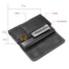 LUXMO Extra Large Horizontal Universal Leather Pouch w/ Card Slot - Black Black - 3 of 4