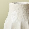 12" Pleated Ceramic Vase Sour Cream - Hearth & Hand™ with Magnolia - 4 of 4