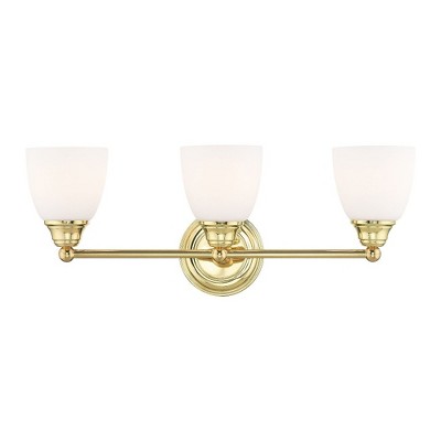 Livex Lighting Somerville 3 - Light Vanity in  Polished Brass