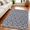 Blue and Tan Geometric Hand Woven Area Rug - 2 of 4