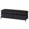 CAVINAS 49.21" Velvet Storage Ottoman Bench,Bed Bench with Hidden Storage Compartment,Multipurpose Footstool for Living Room,Entryway - 2 of 4