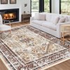 Vintage Retro Washable Area Rug - Non-Slip Low Pile Indoor Carpet for Living Room, Bedroom, Dining Room & Home Office - 3 of 4