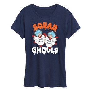 Women's - Dr. Seuss - Squad Ghouls Thing 1 and Thing 2 Short Sleeve Graphic T-Shirt - 1 of 4