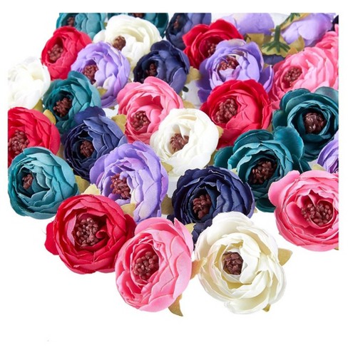 Juvale Peony Flower Heads 60 Pack Artificial Flowers Wedding Decorations Baby Showers Diy Crafts Mixed Colors 1 6 X 1 6 X 1 2 Inches Target