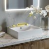 Cobbe Bathroom Faucet 3-Hole 8-Inch Widespread Vanity Sink Faucet with Waterfall Spout Brushed Gold - 2 of 4