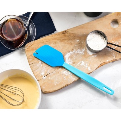Blue 2-in-1 Silicone Beater Scraper Spatula
