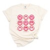 Simply Sage Market S.W.Smiley Valentine Smiley Face Chart Garment Dyed Tee - M - Ivory - 2 of 4