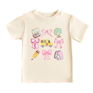 The Juniper Shop Coquette Watercolor School Chart Toddler Short Sleeve Tee - 1 of 4