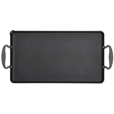 Advanced Home 10"x18" Moonstone Hard-Anodized Double Burner Griddle