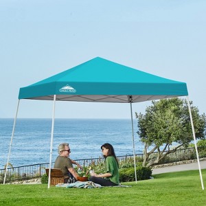 EAGLE PEAK Slant Leg Pop-up Canopy Tent Easy One Person Setup Instant Outdoor Beach Canopy Folding Portable Sports Shelter - 1 of 4
