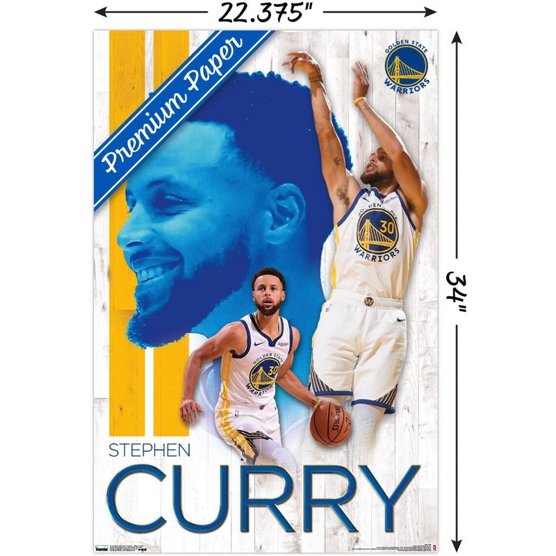 Trends International NBA Golden State Warriors - Stephen Curry 19 Unframed Wall Poster Prints, 3 of 7