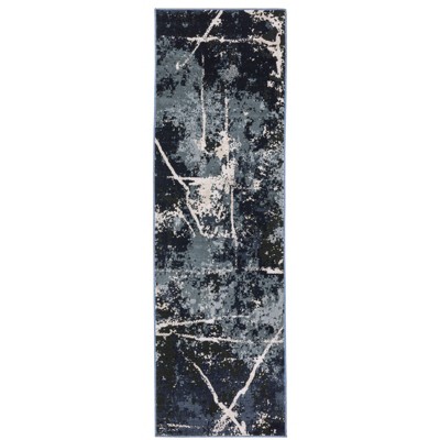 Oriental Weavers Caravan 7150B Blue/ Grey Indoor Area Rug - 2'3" x 7'6"