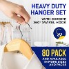 Lifemaster Tough Long Lasting Solid Maple Wooden Clothes Hangers - 4 of 4