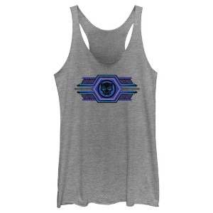 Women's Black Panther: Wakanda Forever Ornate Logo Racerback Tank Top - 1 of 3