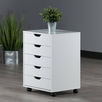 Winsome White 5-Drawer Versatile Storage Cabinet for Home Office