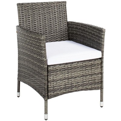 Bandele 4 Piece Grey Wicker Patio Set with Cushions