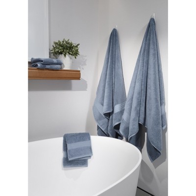 Dark Blue Organic Cotton 6-Piece Bath Towel Set
