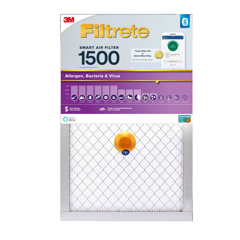 Filtrete Smart Air Filter Allergen Bacteria and Virus 1500 MPR, 1 of 17