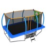 HFYee 8/10/12/14/10*16FT Backyard Trampoline Basketball Kit with Bonus Balls & Safety Enclosure for Ages 8+, Blue - 4 of 4