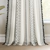 Hygge Boho Stripe Tassel Window Curtain Panels Black/White 52X84 Set - image 4 of 4