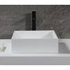 ALFI  14 Inches Square White Matte Solid Surface Resin Sink - 2 of 4