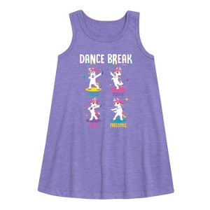 JoJo Siwa Dance Break Unicorns Graphic Sleeveless Aline Dress - Purple - 3T - 1 of 2