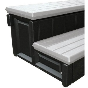 Leisure Accents 36 Inch Long Deluxe Spa Hot Tub Steps, Gray and Black (6 Pack) - 1 of 4