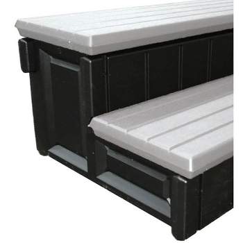 Leisure Accents 36 Inch Long Deluxe Spa Hot Tub Steps, Gray and Black (6 Pack)