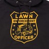 Men's - Instant Message - Lawn Enforcement Officer Badge Graphic Fleece Pullover Hoodie - 2 of 4