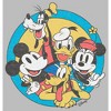 Girl's Disney Mickey & Friends Retro Circle Distressed T-Shirt - 2 of 4