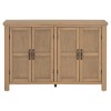 NicBex 51" Modern 4-Door Sideboard,Kitchen Storage Cabinets with Pinewood Legs and Adjustable Shelves for Kitchen and Dining Room,Brown - 2 of 4